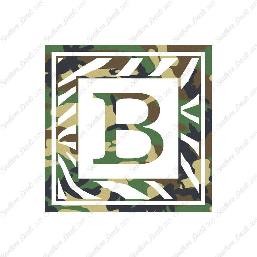 Zebra Decorative B Initial