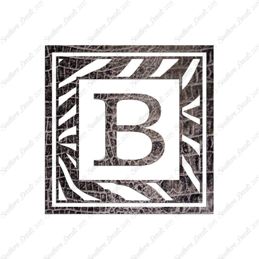 Zebra Decorative B Initial