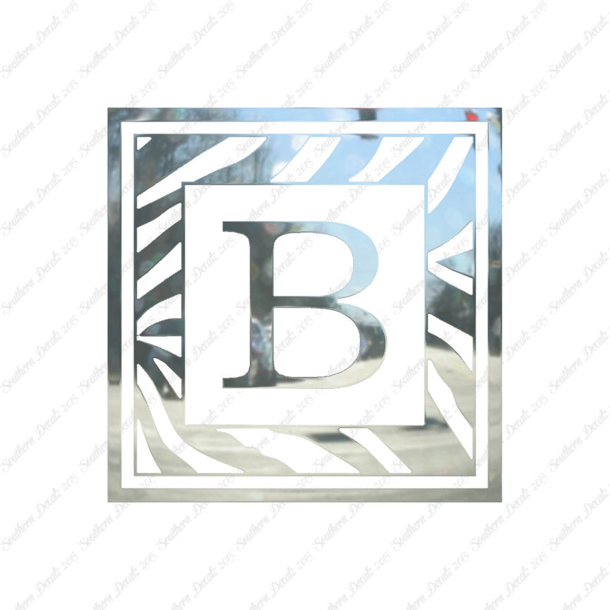 Zebra Decorative B Initial