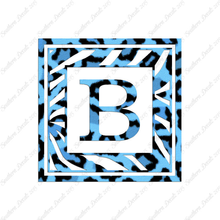 Zebra Decorative B Initial