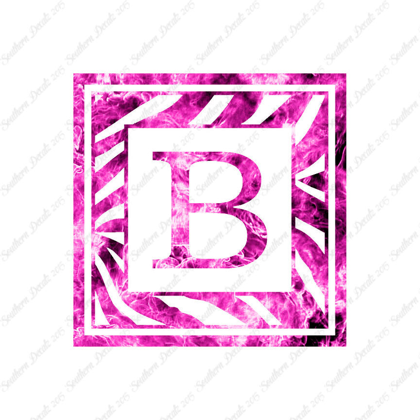 Zebra Decorative B Initial