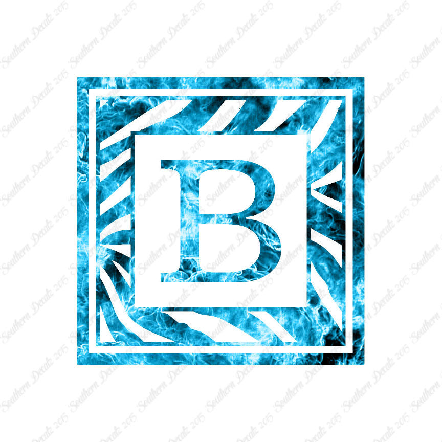 Zebra Decorative B Initial