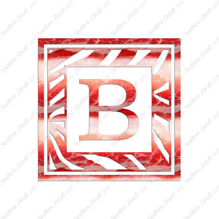Zebra Decorative B Initial