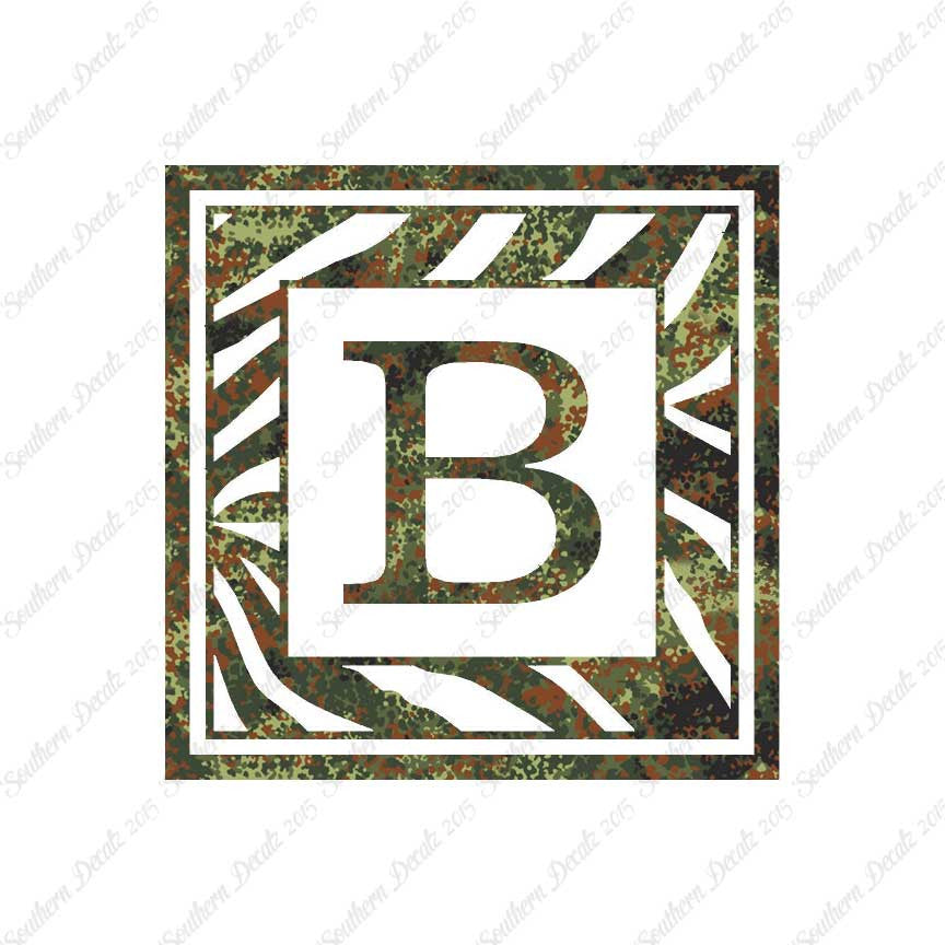 Zebra Decorative B Initial