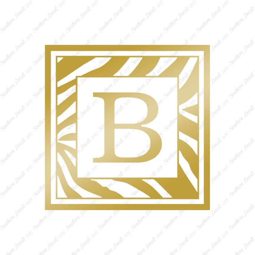 Zebra Decorative B Initial