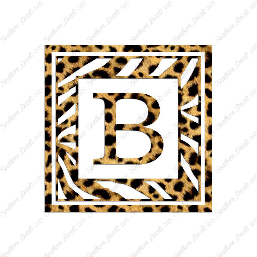 Zebra Decorative B Initial