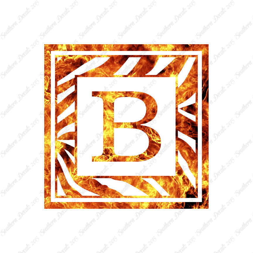 Zebra Decorative B Initial