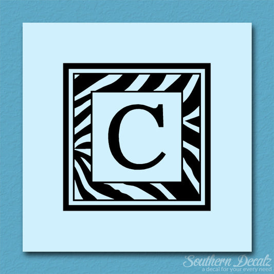 Zebra Decorative C Initial