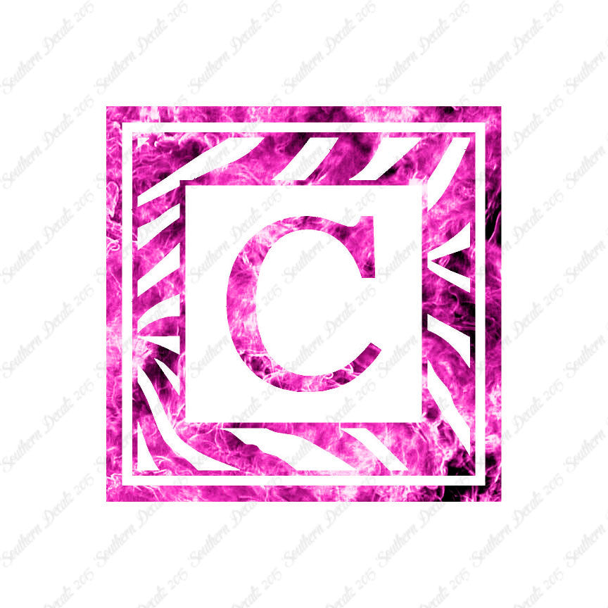 Zebra Decorative C Initial