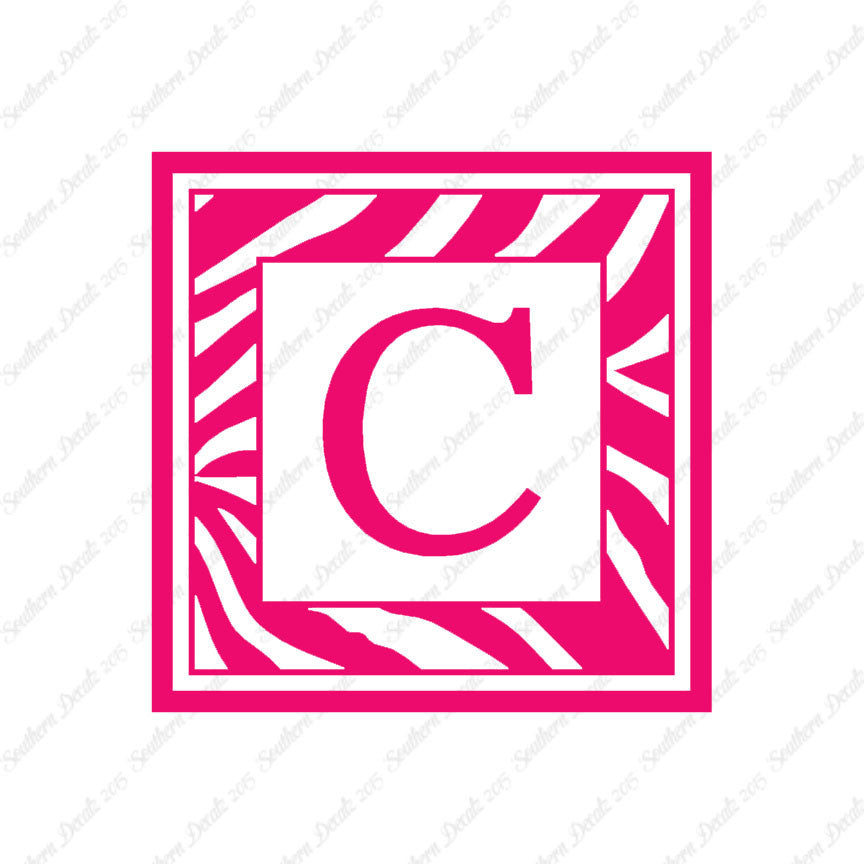 Zebra Decorative C Initial