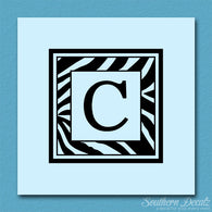 Zebra Decorative C Initial