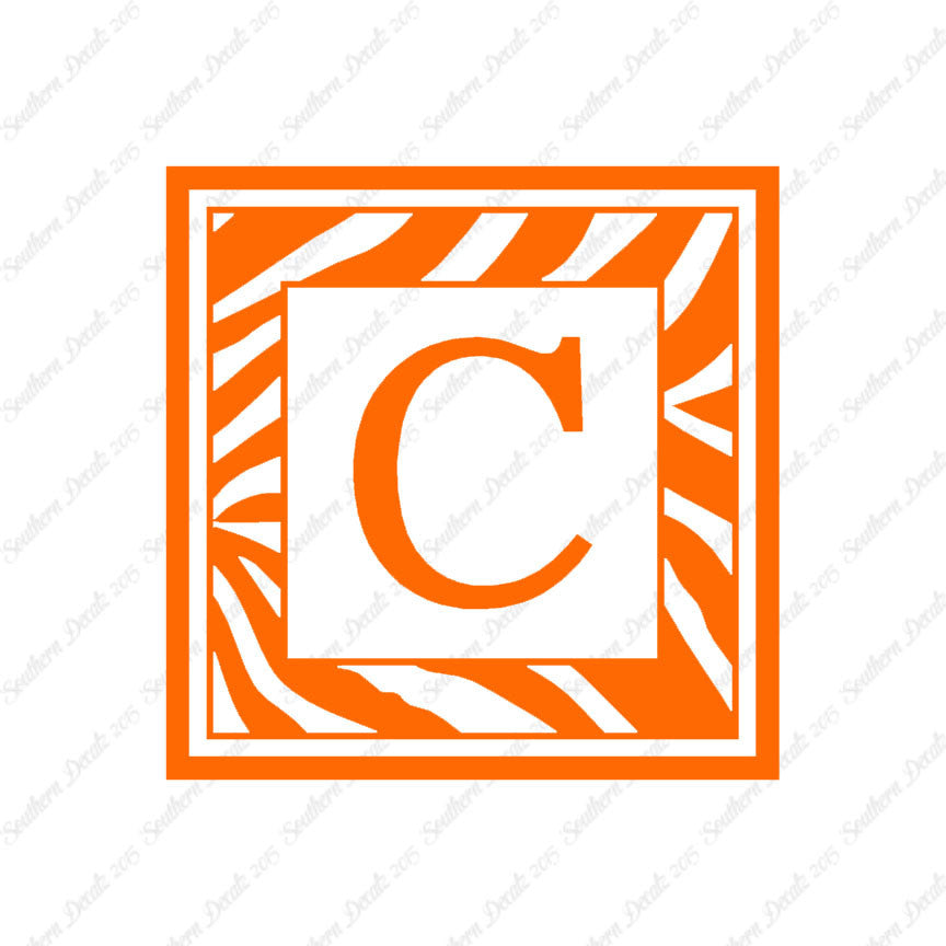 Zebra Decorative C Initial