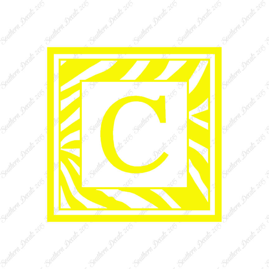 Zebra Decorative C Initial