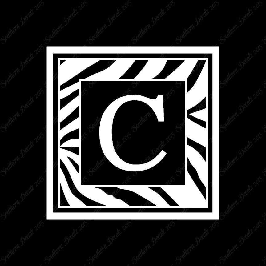 Zebra Decorative C Initial