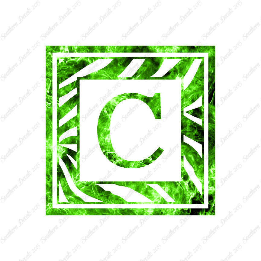 Zebra Decorative C Initial