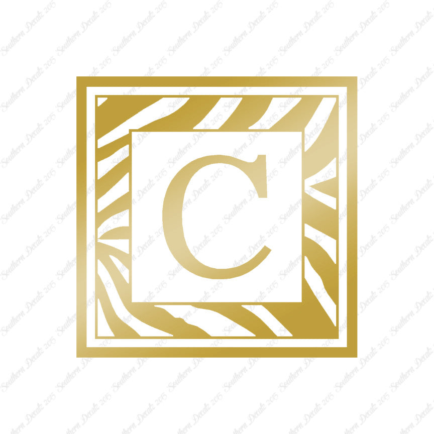 Zebra Decorative C Initial