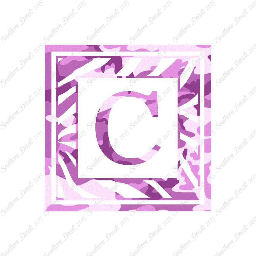 Zebra Decorative C Initial