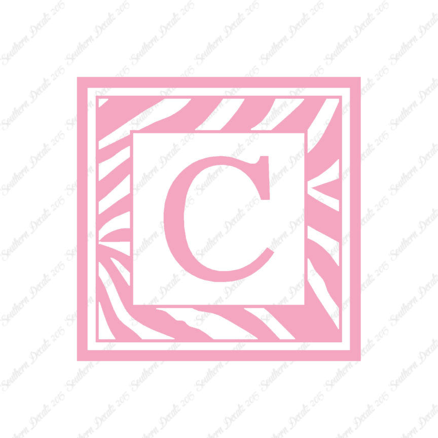 Zebra Decorative C Initial