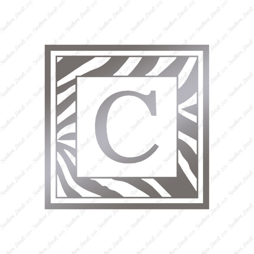 Zebra Decorative C Initial