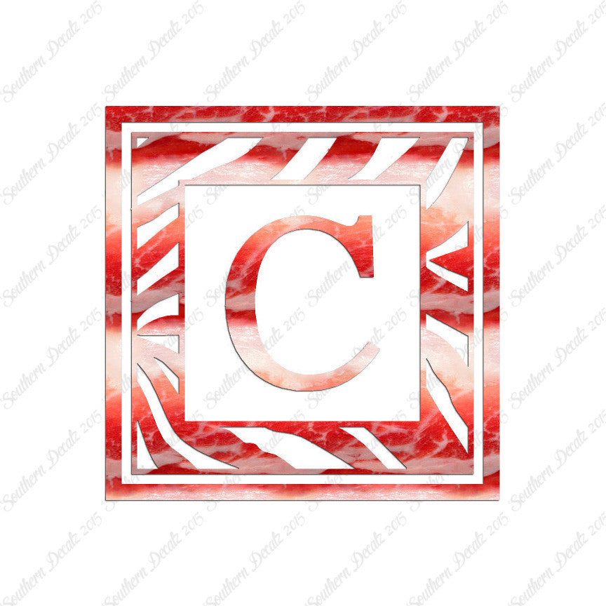 Zebra Decorative C Initial