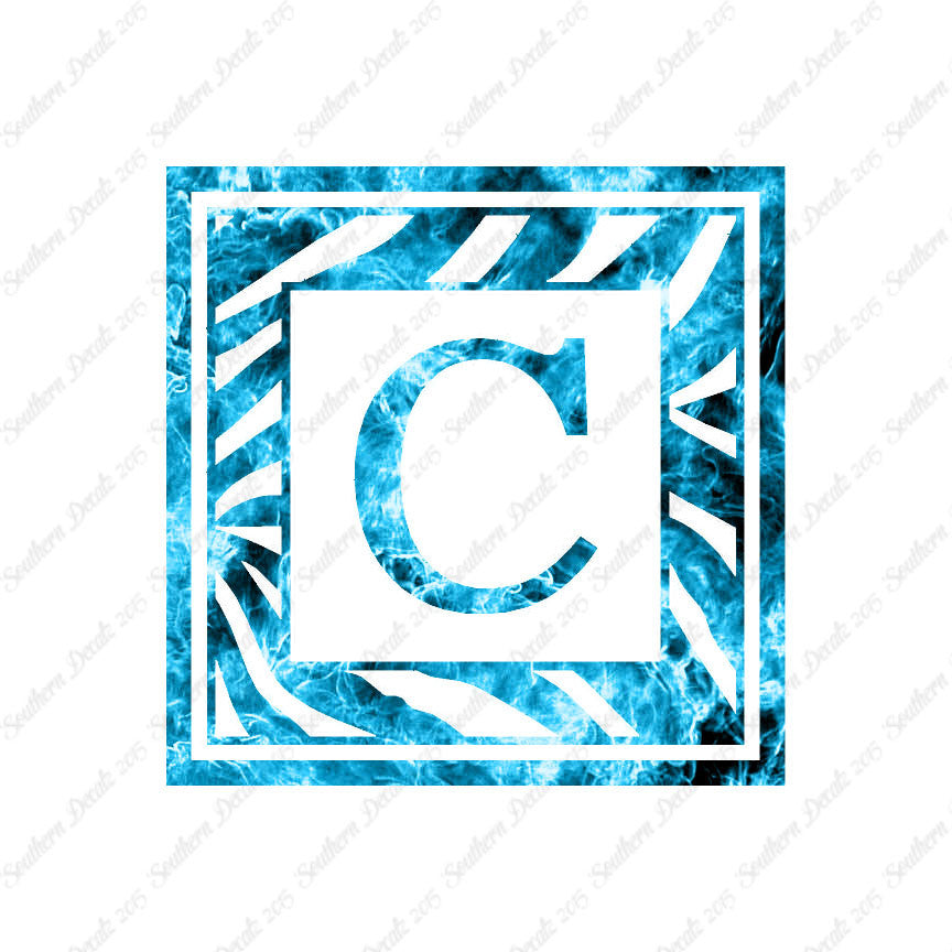 Zebra Decorative C Initial