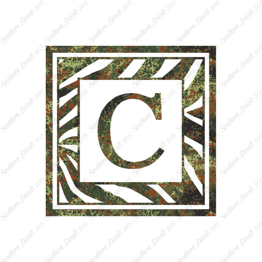 Zebra Decorative C Initial