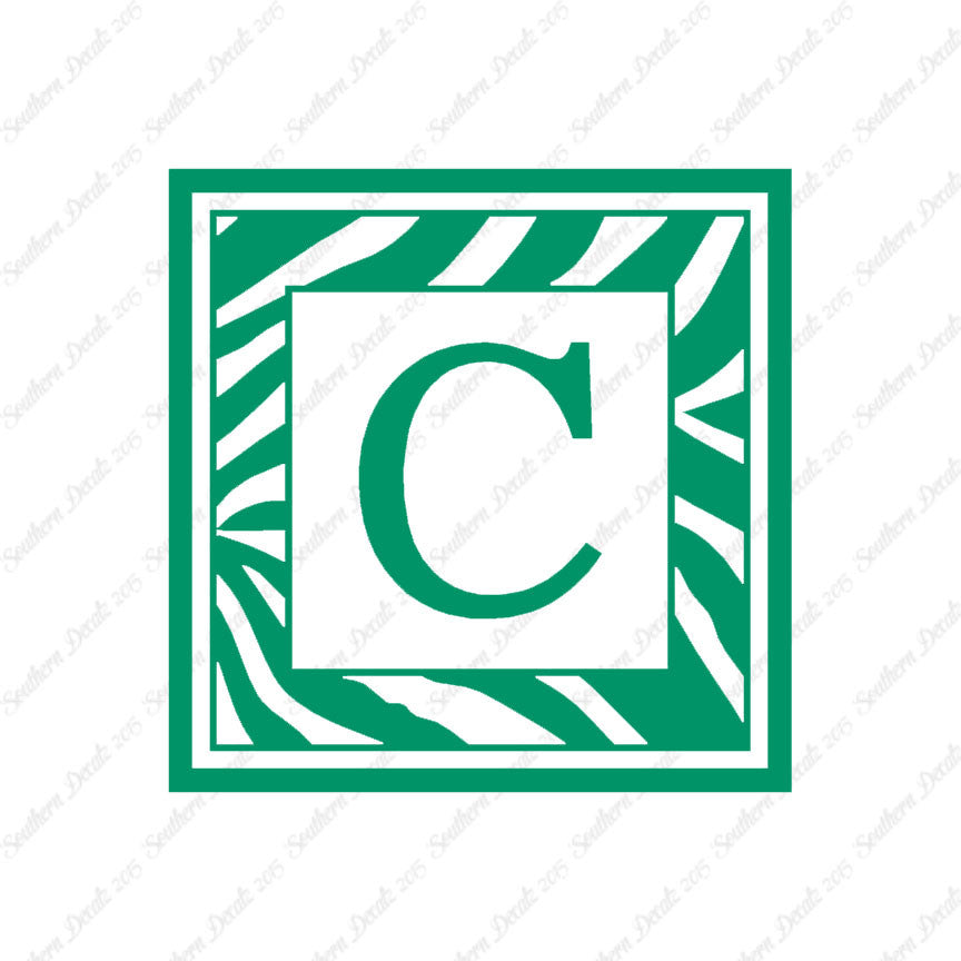 Zebra Decorative C Initial
