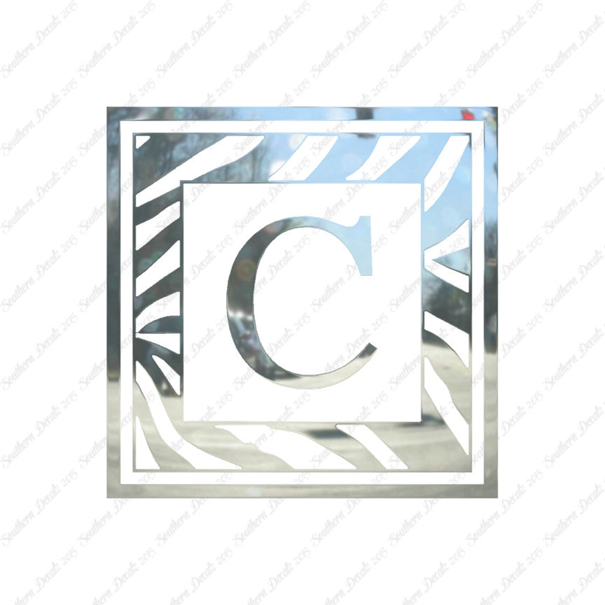 Zebra Decorative C Initial