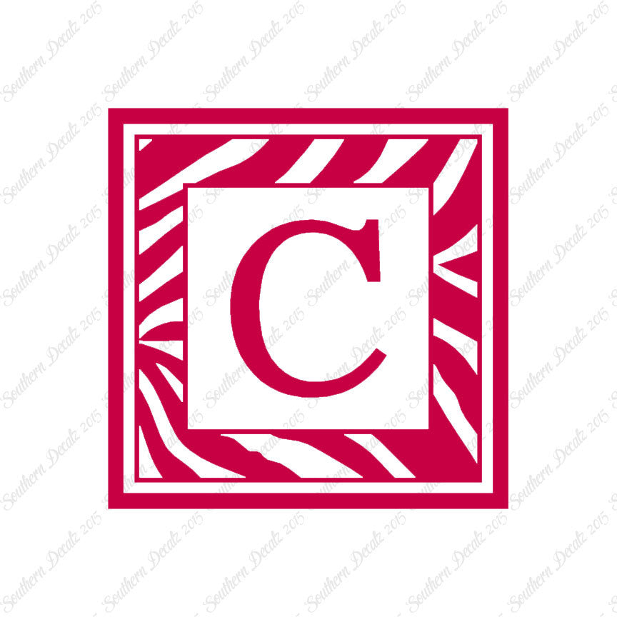Zebra Decorative C Initial