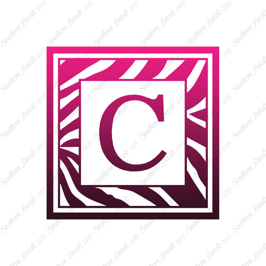 Zebra Decorative C Initial