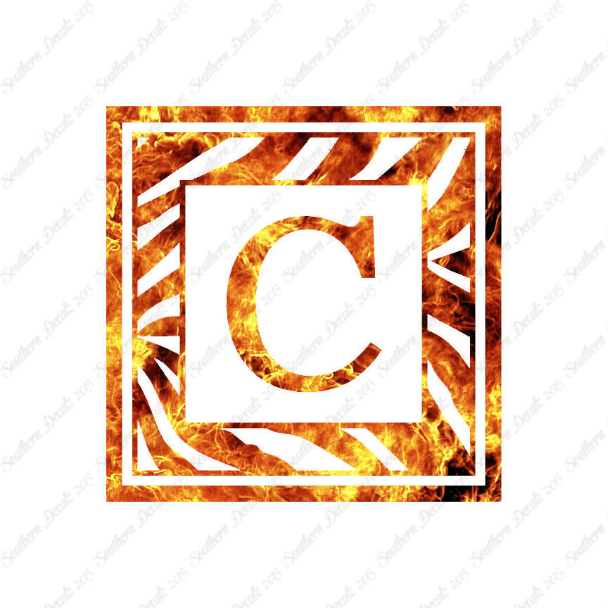 Zebra Decorative C Initial
