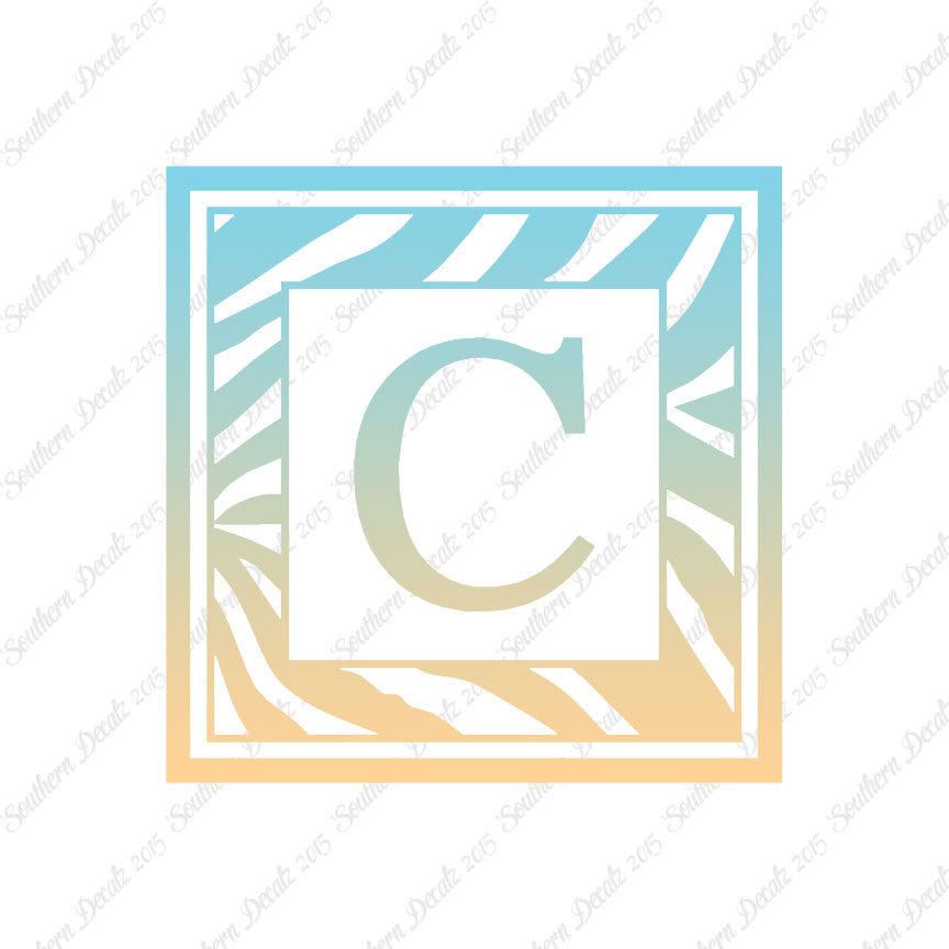 Zebra Decorative C Initial