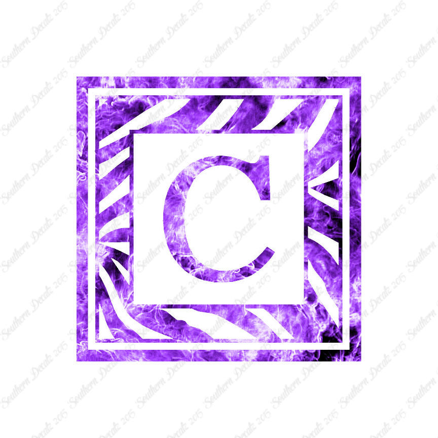 Zebra Decorative C Initial