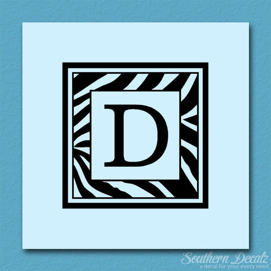 Zebra Decorative D Initial