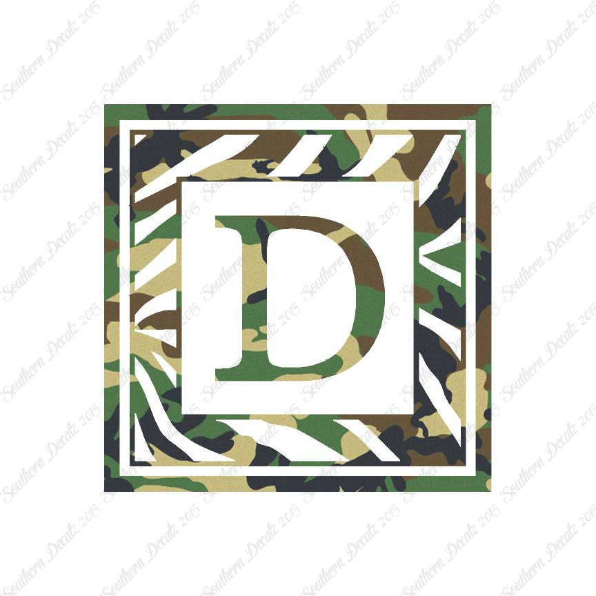 Zebra Decorative D Initial