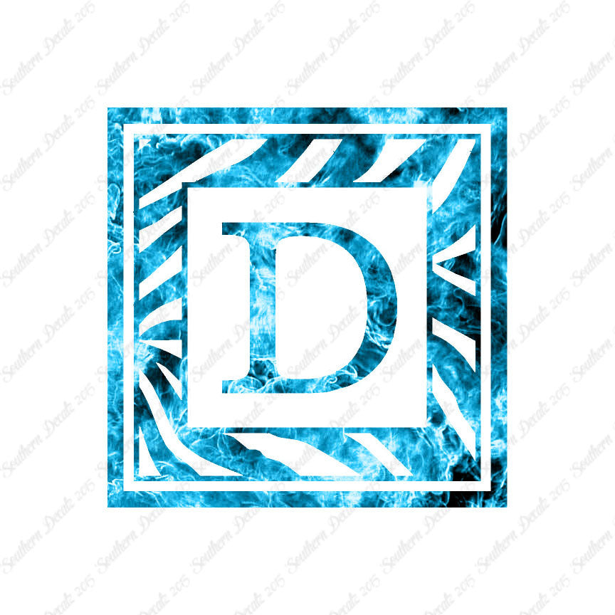 Zebra Decorative D Initial