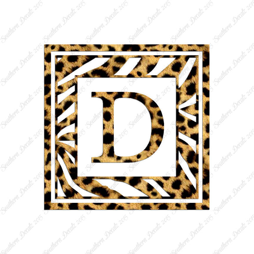 Zebra Decorative D Initial
