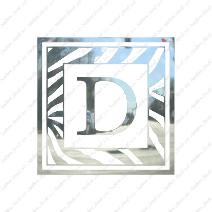 Zebra Decorative D Initial