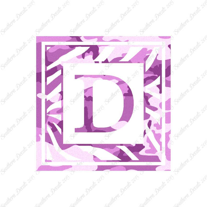 Zebra Decorative D Initial