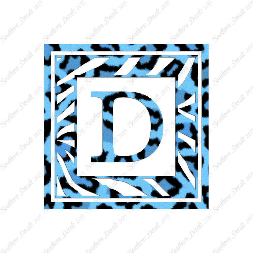 Zebra Decorative D Initial