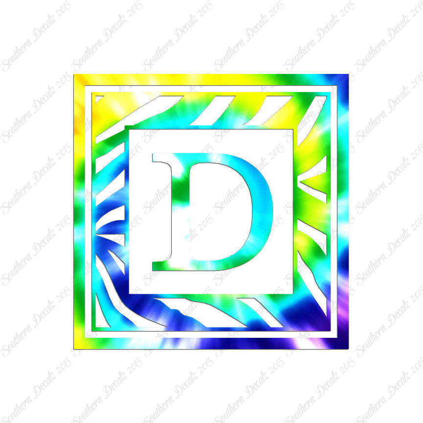Zebra Decorative D Initial
