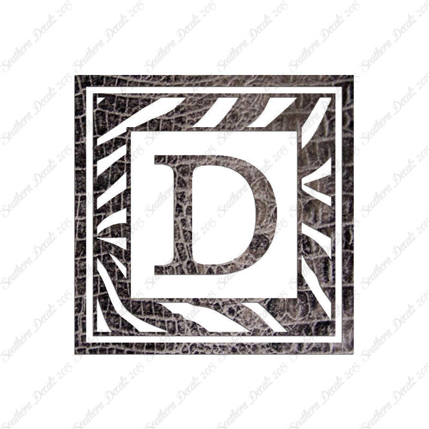 Zebra Decorative D Initial