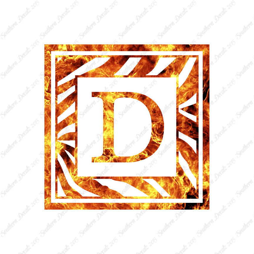 Zebra Decorative D Initial