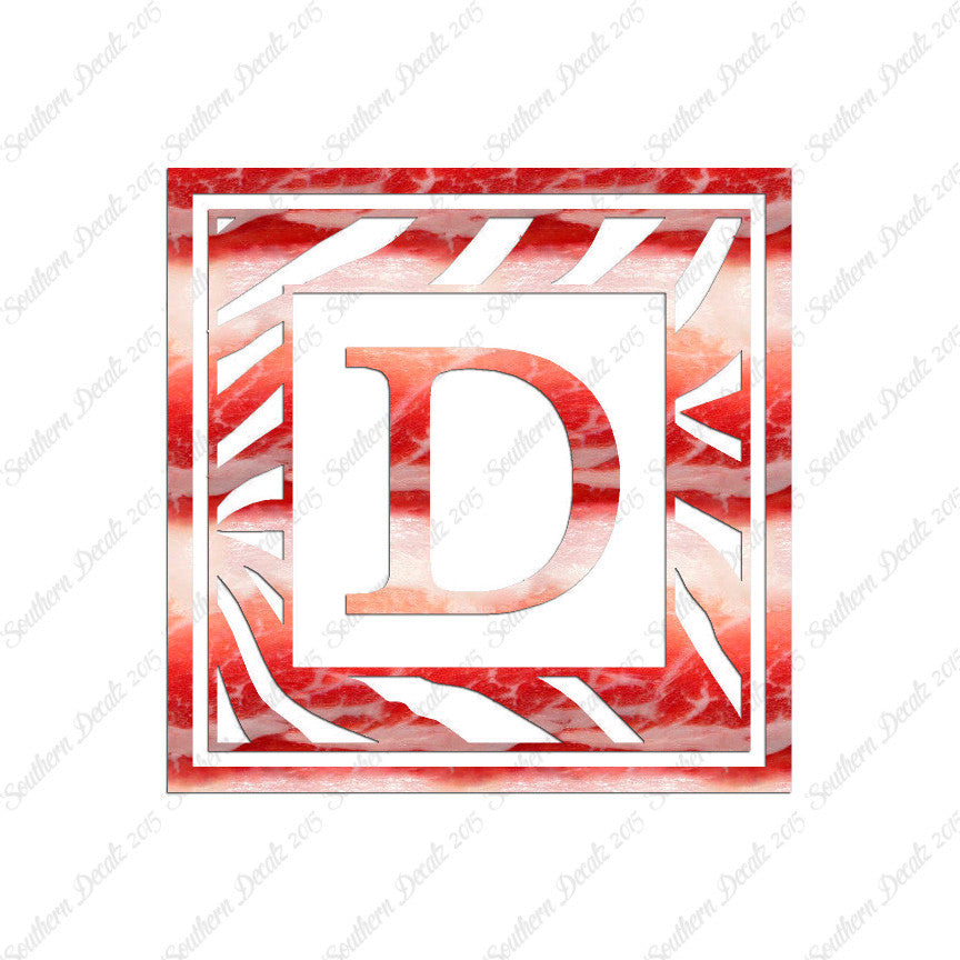 Zebra Decorative D Initial