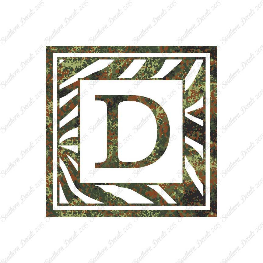 Zebra Decorative D Initial
