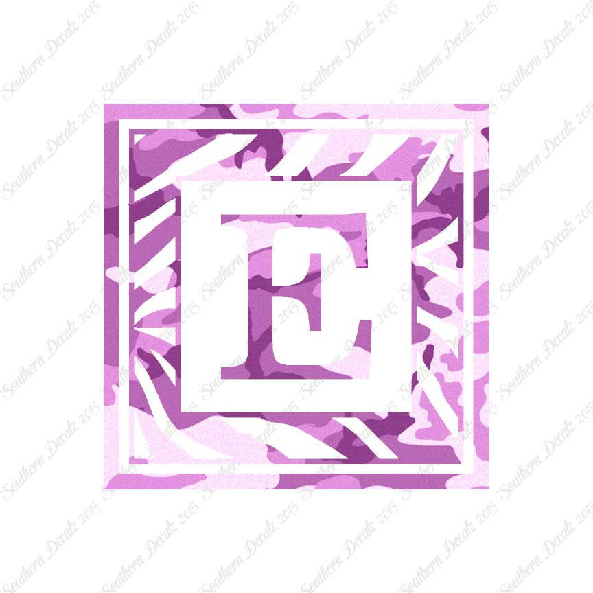 Zebra Decorative E Initial