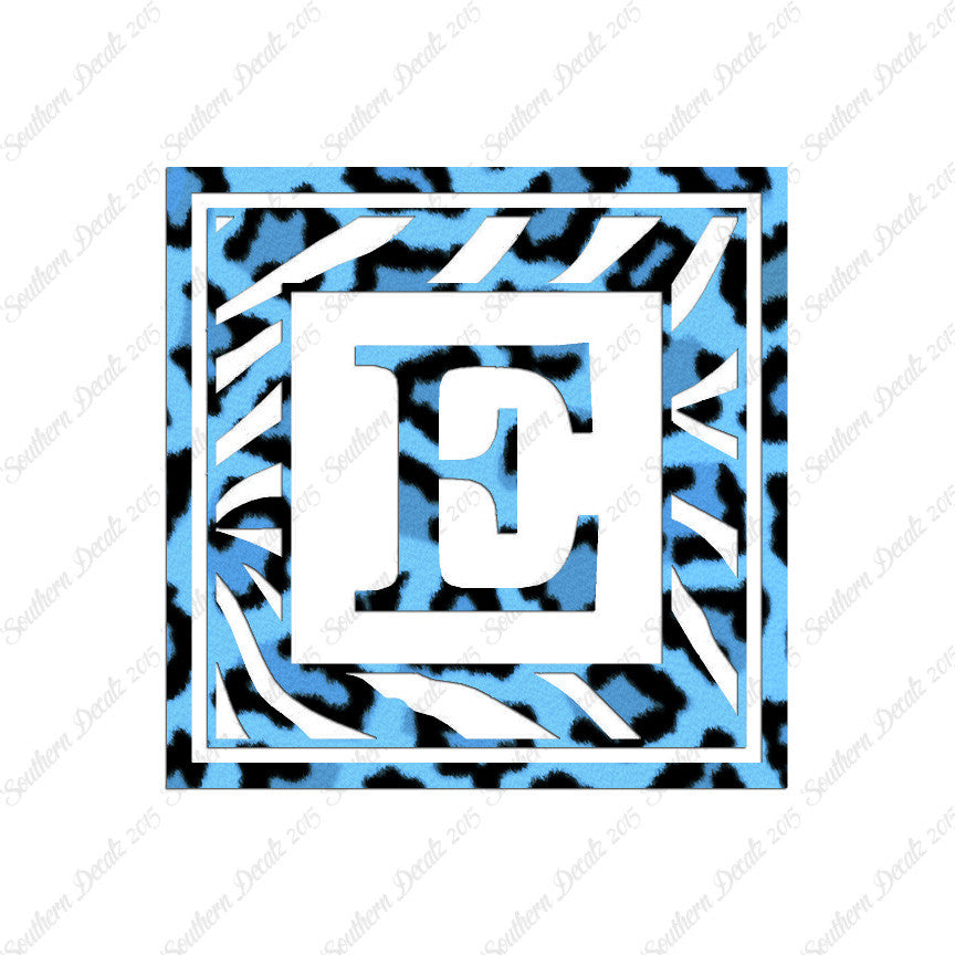Zebra Decorative E Initial