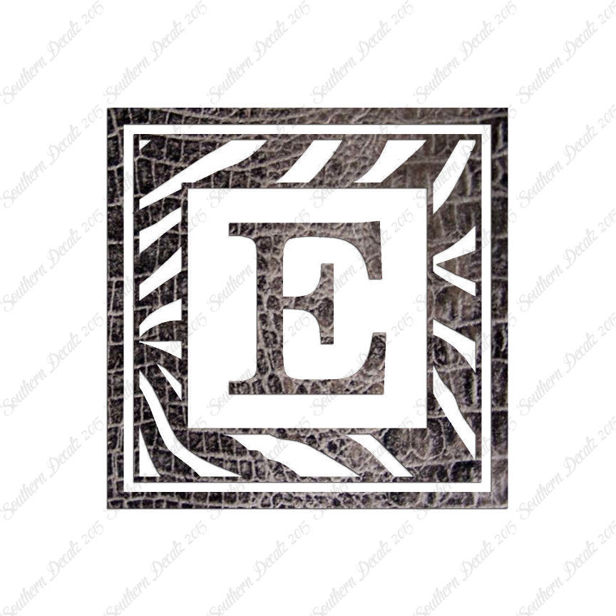 Zebra Decorative E Initial