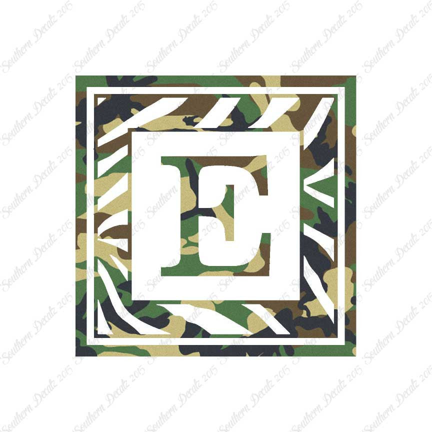 Zebra Decorative E Initial