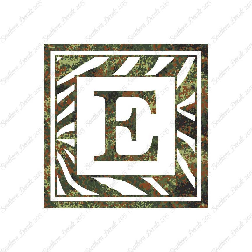 Zebra Decorative E Initial